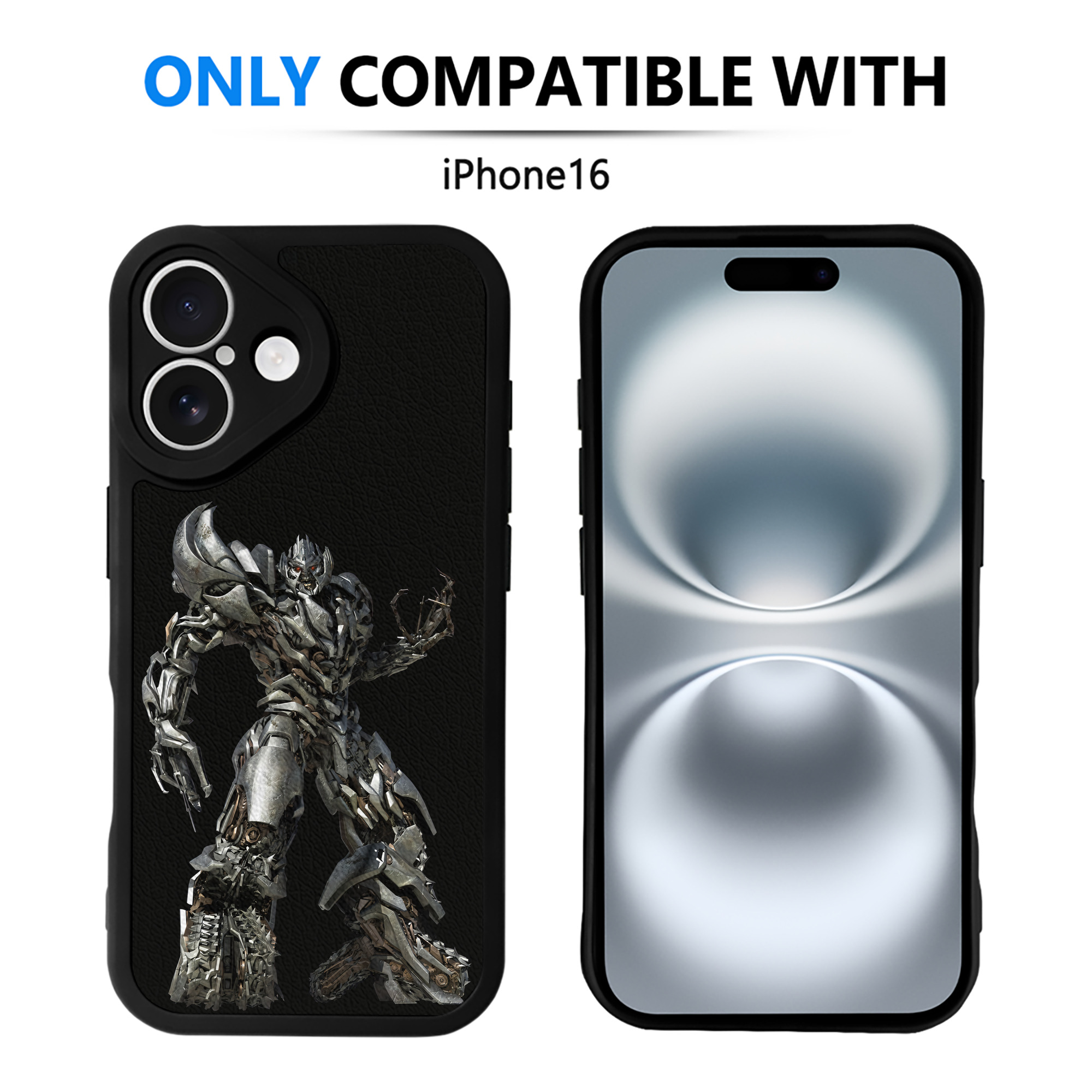（画像用） Transformers トランスフォーマー 【iPhone 16シリーズ対応】シリコンスマホケース（レザー調） 材質：シリコン